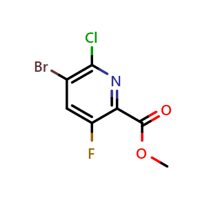 methyl 5-bromo-6-chloro-3-fluoro-pyridine-2-carboxylate