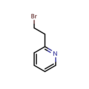 Chemical structure of 2-(2-bromoethyl)pyridine , CAS 39232-04-7, AChemBlock X182915
