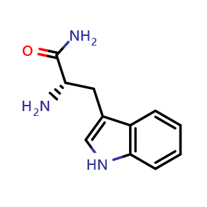 Chemical structure of (2S)-2-amino-3-(1H-indol-3-yl)propanamide , CAS 20696-57-5, AChemBlock X182925