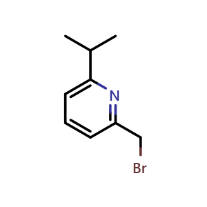 Chemical structure of 2-(bromomethyl)-6-isopropyl-pyridine , CAS 442910-36-3, AChemBlock X182956