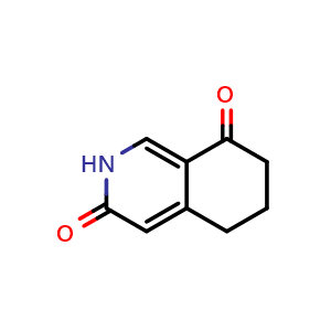 Chemical structure of 2,5,6,7-tetrahydroisoquinoline-3,8-dione , CAS 56053-57-7, AChemBlock X182964
