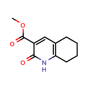 Chemical structure of methyl 2-oxo-5,6,7,8-tetrahydro-1H-quinoline-3-carboxylate , CAS 125031-45-0, AChemBlock X182989