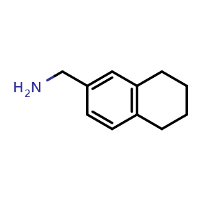Chemical structure of tetralin-6-ylmethanamine , CAS 15402-69-4, AChemBlock X182995
