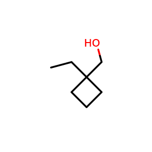 Chemical structure of (1-ethylcyclobutyl)methanol , CAS 255721-49-4, AChemBlock X183000