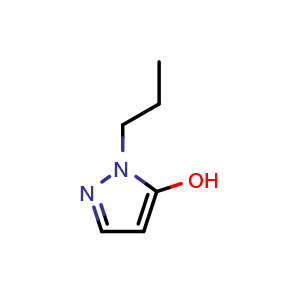 Chemical structure of 2-propylpyrazol-3-ol , CAS 267882-20-2, AChemBlock X183020