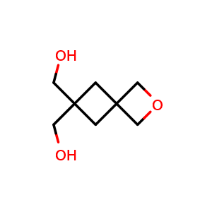Chemical structure of [6-(hydroxymethyl)-2-oxaspiro[3.3]heptan-6-yl]methanol , CAS 24287-84-1, AChemBlock X183033