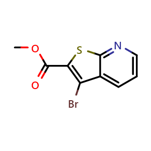Chemical structure of Methyl 3-bromothieno[2,3-b]pyridine-2-carboxylate , CAS 156865-05-3, AChemBlock X183039