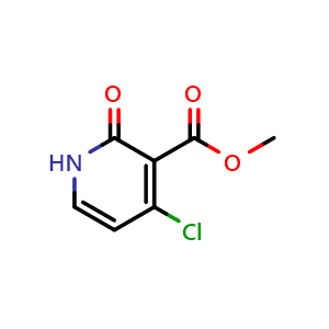 Chemical structure of methyl 4-chloro-2-oxo-1H-pyridine-3-carboxylate , CAS 217812-04-9, AChemBlock X183040