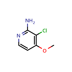 Chemical structure of 3-chloro-4-methoxy-pyridin-2-amine , CAS 1232431-05-8, AChemBlock X183045