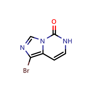 Chemical structure of 1-bromo-6H-imidazo[1,5-c]pyrimidin-5-one , CAS 1784870-02-5, AChemBlock X183078