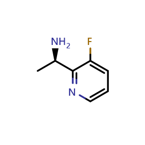 Chemical structure of (1R)-1-(3-fluoro-2-pyridyl)ethanamine , CAS 1201363-88-3, AChemBlock X183080