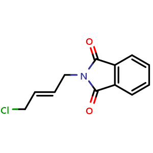 Chemical structure of 2-[(E)-4-chlorobut-2-enyl]isoindoline-1,3-dione , CAS 49705-66-0, AChemBlock X183082