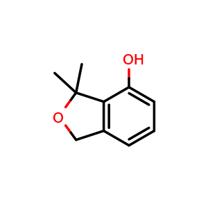 Chemical structure of 3,3-dimethyl-1H-isobenzofuran-4-ol , CAS 870553-22-3, AChemBlock X183103