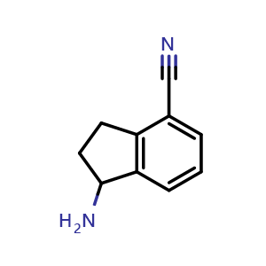Chemical structure of 1-aminoindane-4-carbonitrile , CAS 1214260-62-4, AChemBlock X183128