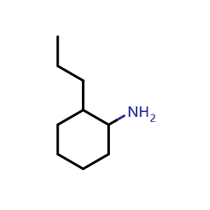 Chemical structure of 2-propylcyclohexanamine , CAS 6850-40-4, AChemBlock X183142