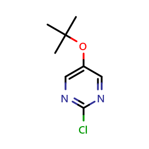 Chemical structure of 5-tert-butoxy-2-chloro-pyrimidine , CAS 1894401-38-7, AChemBlock X183146