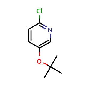 Chemical structure of 5-tert-butoxy-2-chloro-pyridine , CAS 1243378-83-7, AChemBlock X183156
