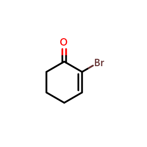 Chemical structure of 2-bromocyclohex-2-en-1-one , CAS 50870-61-6, AChemBlock X183190