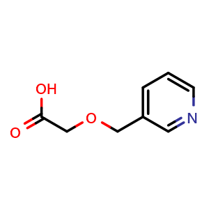 Chemical structure of 2-(3-pyridylmethoxy)acetic acid , CAS 209785-11-5, AChemBlock X183205