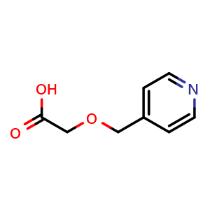 Chemical structure of 2-(4-pyridylmethoxy)acetic acid , CAS 116882-98-5, AChemBlock X183206