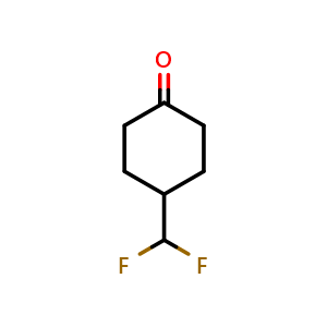 Chemical structure of 4-(difluoromethyl)cyclohexanone , CAS 1549804-53-6, AChemBlock X183222