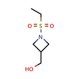 Chemical structure of (1-Ethylsulfonylazetidin-3-yl)methanol , CAS 1480515-55-6, AChemBlock X183227