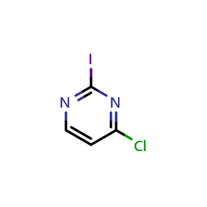 Chemical structure of 4-chloro-2-iodo-pyrimidine , CAS 1108165-28-1, AChemBlock X183231