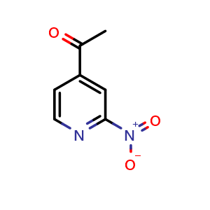 Chemical structure of 1-(2-nitro-4-pyridyl)ethanone , CAS 1187669-56-2, AChemBlock X183257