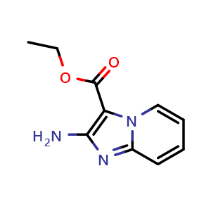 Chemical structure of ethyl 2-aminoimidazo[1,2-a]pyridine-3-carboxylate , CAS 221893-57-8, AChemBlock X183282