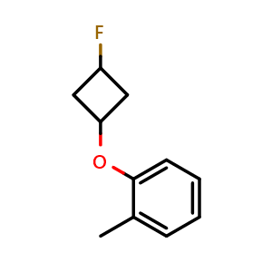Chemical structure of (3-fluorocyclobutoxy)methylbenzene , CAS 1427501-98-1, AChemBlock X183285