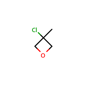 Chemical structure of 3-chloro-3-methyl-oxetane , CAS 1903143-40-7, AChemBlock X183309