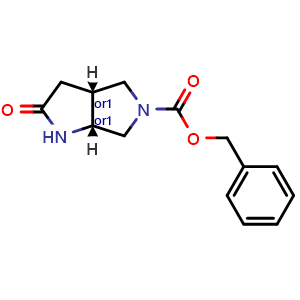 Chemical structure of benzyl cis-2-oxo-1,3,3a,4,6,6a-hexahydropyrrolo[2,3-c]pyrrole-5-carboxylate , CAS 1202067-71-7, AChemBlock X183318