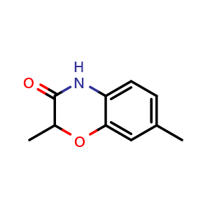 Chemical structure of 2,7-dimethyl-4H-1,4-benzoxazin-3-one , CAS 114603-36-0, AChemBlock X183338