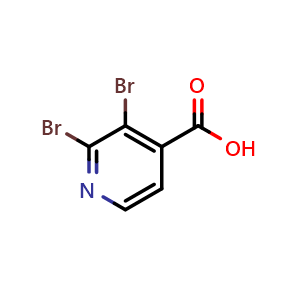 Chemical structure of 2,3-dibromopyridine-4-carboxylic acid , CAS 1020056-98-7, AChemBlock X183346