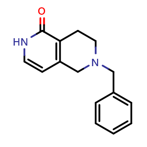 Chemical structure of 6-benzyl-2,5,7,8-tetrahydro-2,6-naphthyridin-1-one , CAS 601514-62-9, AChemBlock X183362