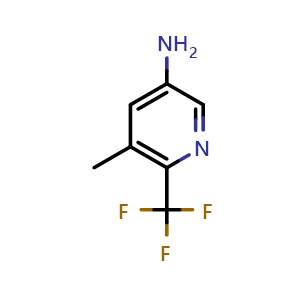 Chemical structure of 5-methyl-6-(trifluoromethyl)pyridin-3-amine , CAS 941606-50-4, AChemBlock X183385