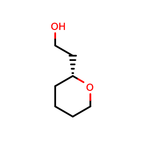 Chemical structure of 2-[(2R)-tetrahydropyran-2-yl]ethanol , CAS 1548595-48-7, AChemBlock X183421