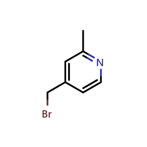 Chemical structure of 4-(bromomethyl)-2-methyl-pyridine , CAS 1167055-68-6, AChemBlock X183431