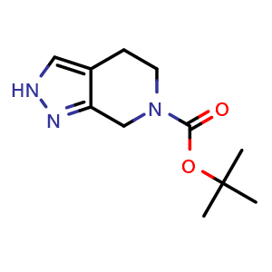 Chemical structure of tert-butyl 2,4,5,7-tetrahydropyrazolo[3,4-c]pyridine-6-carboxylate , CAS 2088956-97-0, AChemBlock X183433
