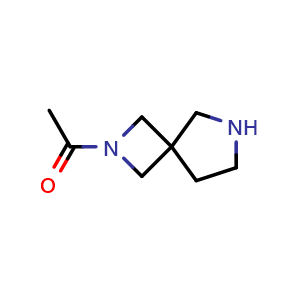 Chemical structure of 1-(2,7-diazaspiro[3.4]octan-2-yl)ethanone , CAS 1474026-88-4, AChemBlock X183441