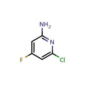 Chemical structure of 6-chloro-4-fluoro-pyridin-2-amine , CAS 1393567-36-6, AChemBlock X183446