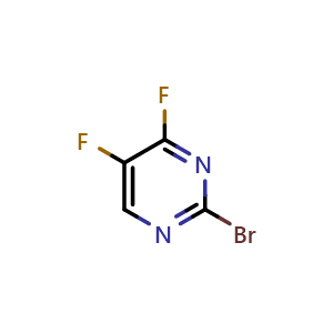 Chemical structure of 2-bromo-4,5-difluoro-pyrimidine , CAS 1805938-51-5, AChemBlock X183451