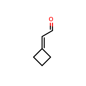 Chemical structure of 2-cyclobutylideneacetaldehyde , CAS 97592-29-5, AChemBlock X183459