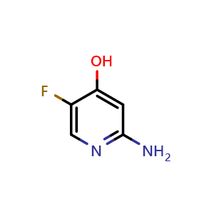 Chemical structure of 2-amino-5-fluoro-pyridin-4-ol , CAS 1531950-62-5, AChemBlock X183469