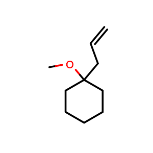 Chemical structure of 1-Allyl-1-methoxy-cyclohexane , CAS 60753-94-8, AChemBlock X183490