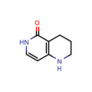Chemical structure of 2,3,4,6-tetrahydro-1H-1,6-naphthyridin-5-one , CAS 155057-98-0, AChemBlock X183495