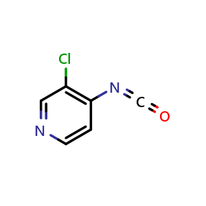 Chemical structure of 3-chloro-4-isocyanato-pyridine , CAS 890927-13-6, AChemBlock X183516