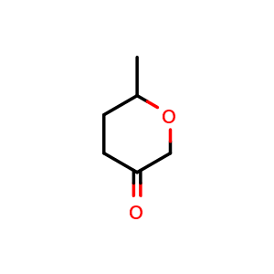 Chemical structure of 6-methyltetrahydropyran-3-one , CAS 43152-89-2, AChemBlock X183524