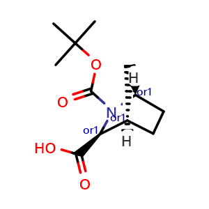 Chemical structure of endo-2-tert-butoxycarbonyl-2-azabicyclo[2.2.1]heptane-3-carboxylic acid , CAS 486415-32-1, AChemBlock X183527