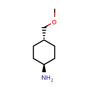 Chemical structure of trans-4-(methoxymethyl)cyclohexanamine , CAS 919799-82-9, AChemBlock X183535